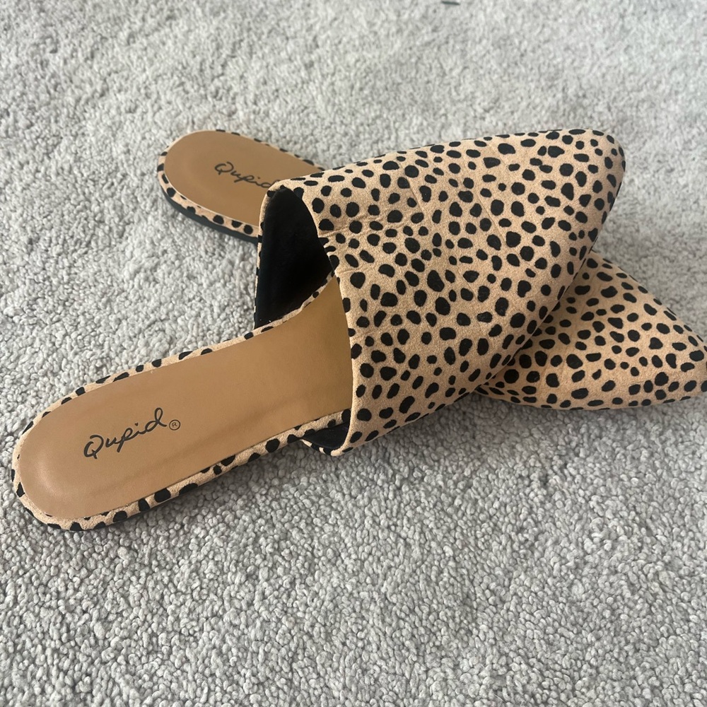 Qupid Cheetah Print Mules